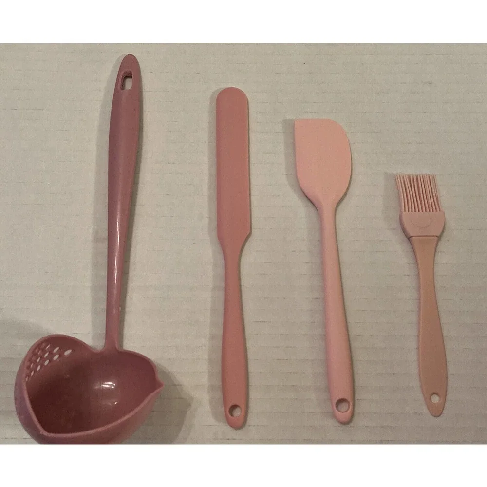 Set Of Four Nordic Pink Baking Cooking Utensils